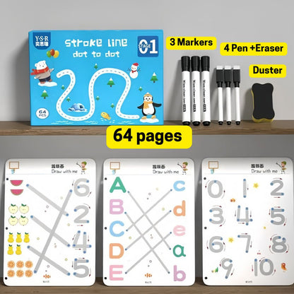 Reusable 64 Pages Kids Practice Set