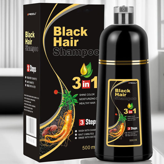 3 in 1 Black Hair Dye Shampoo (Pack of 2)