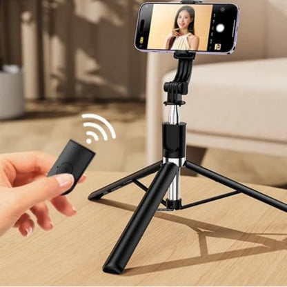 3-in-1 Selfie Stick Flash Tripod with Bluetooth Remote