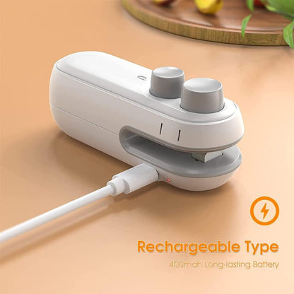 Portable 2 in 1 USB Rechargeable Magnetic Sealer