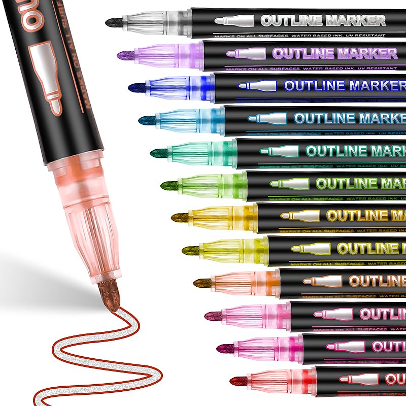 Outline Markers | 12 Color Set