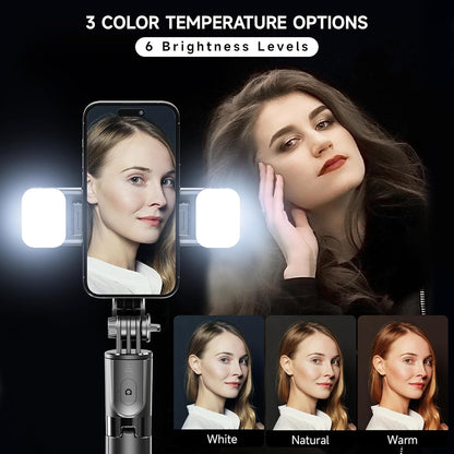 3-in-1 Selfie Stick Flash Tripod with Bluetooth Remote