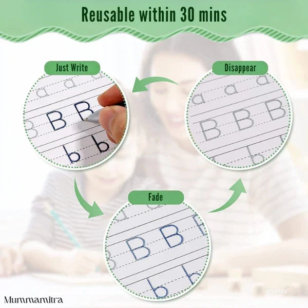 SmartScribe™- The Ultimate Self-Erasing Handwriting Practice Book!
