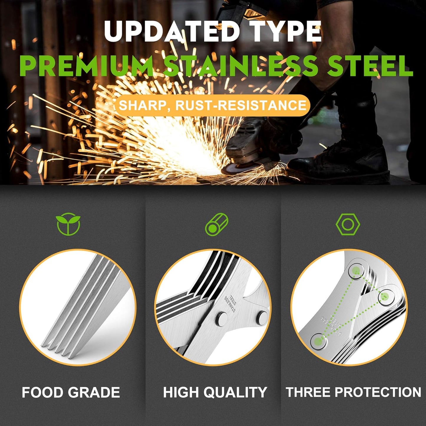 5-Blade Herb Vegetable Cutter With Cleaning Brush