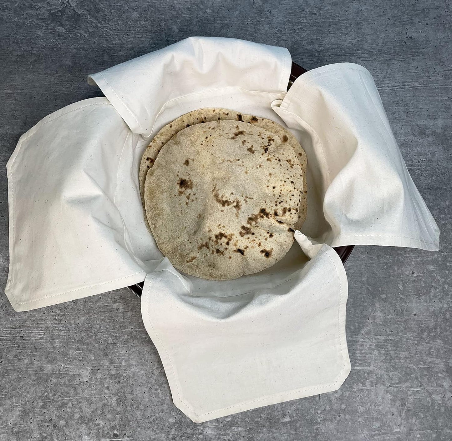 Premium Cotton Double Layer Roti Clothes Wrap with Flaps