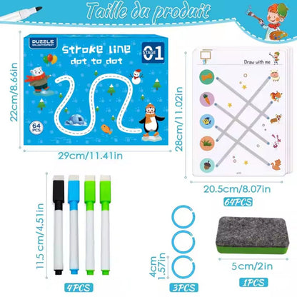 Reusable 64 Pages Kids Practice Set