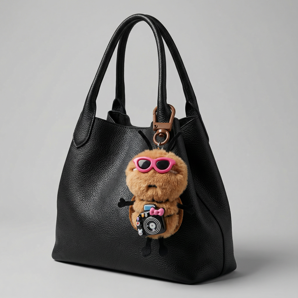 Fuzzy Snapster Bag Charm