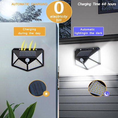 Solar Motion Sensing LED Light with 100 LEDs (Upgraded)