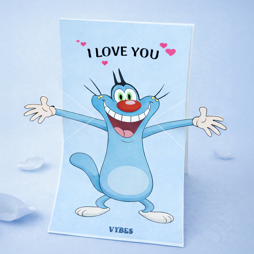 I Love You card with Necklace with Gift Box