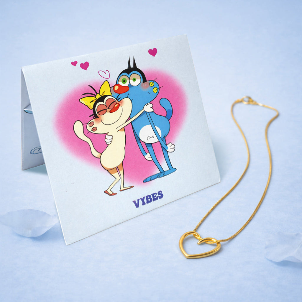 I Love You card with Necklace with Gift Box