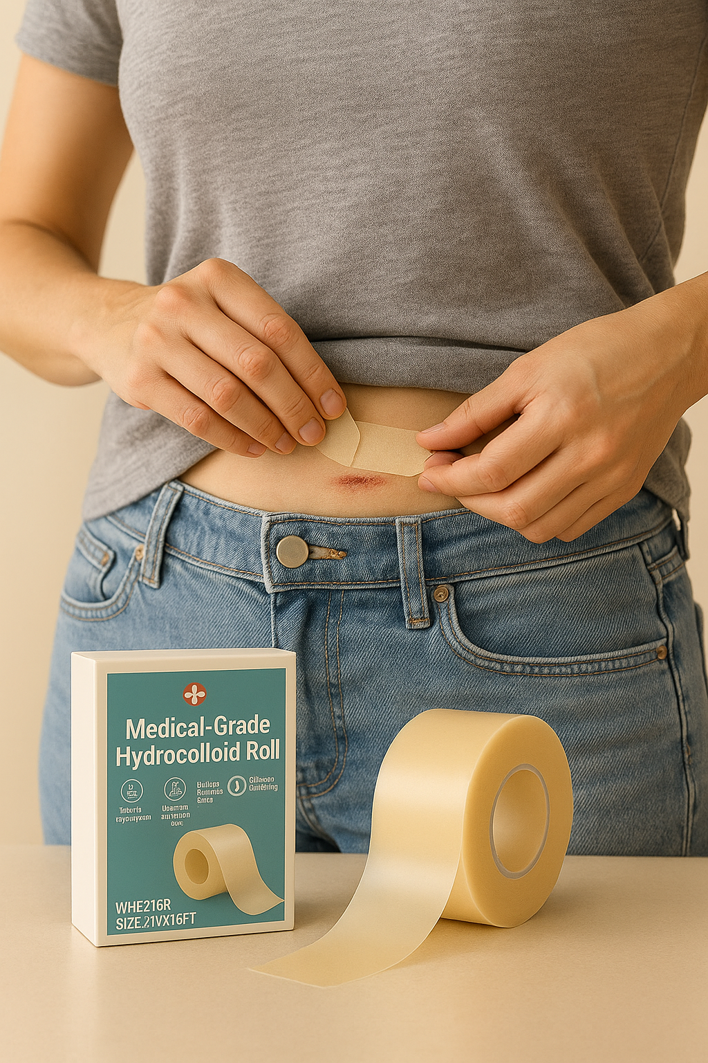 Hydrocolloid Patch Roll (Cut-to-Size Wound Care)
