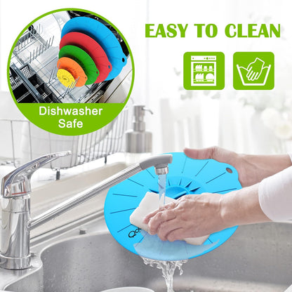 5Pcs Reusable Silicone Suction Lids (Microwave Safe & BPA Free) - Keep Kitchen Neat & Food Fresh