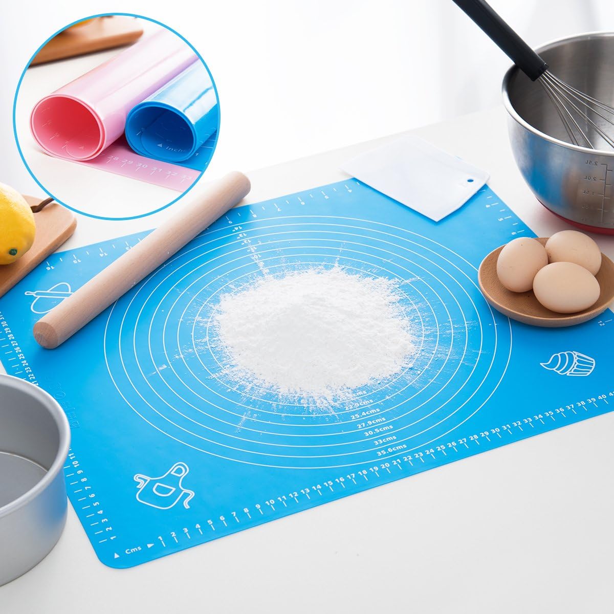 Silicone Roti Mat With Measurements | For Baking, Cooking & Kneading