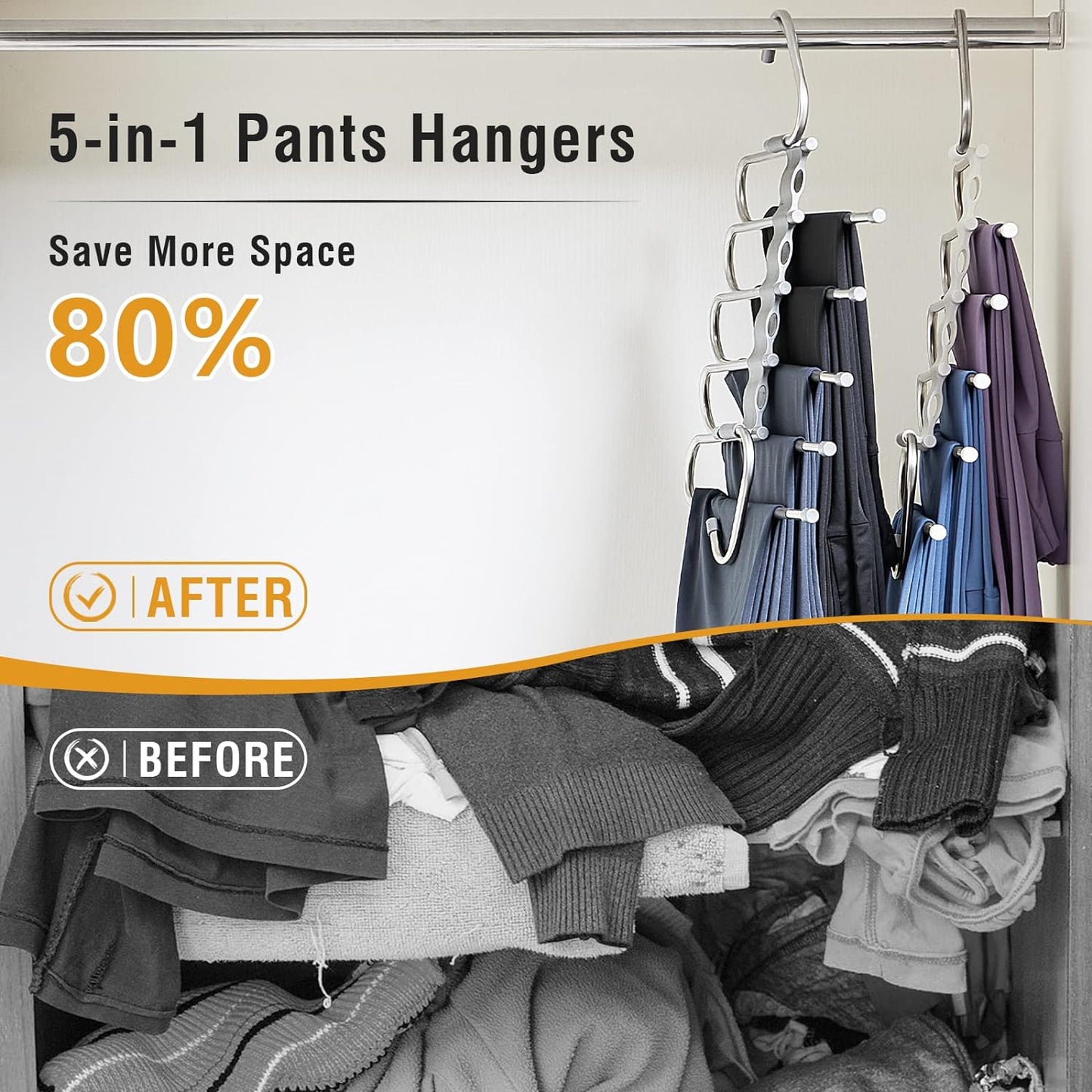 5-in-1 Foldable Space Saving Cloth Hanger