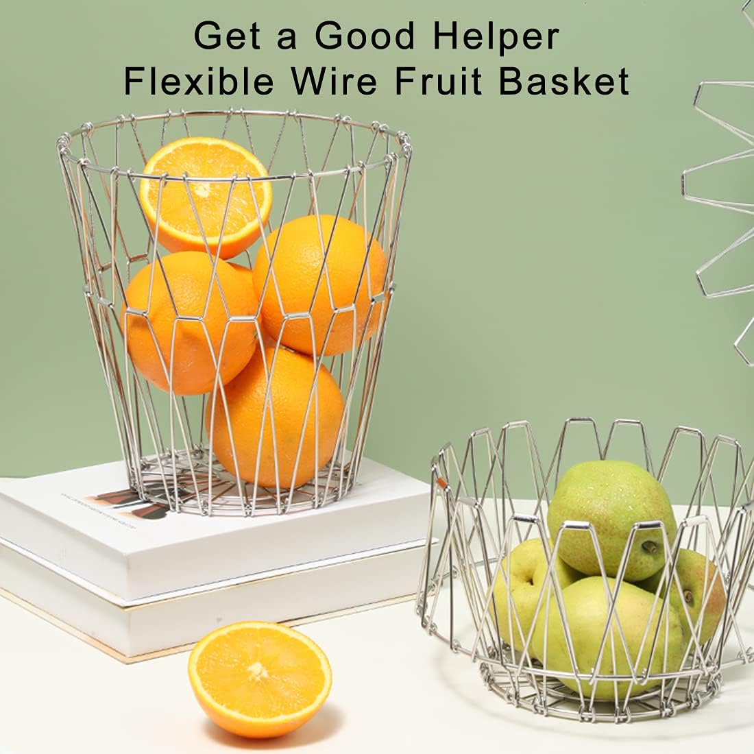 8 In 1 Multipurpose Stainless Steel Folding Basket