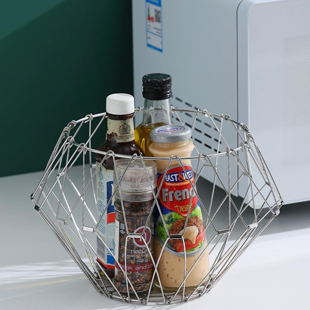 8 In 1 Multipurpose Stainless Steel Folding Basket