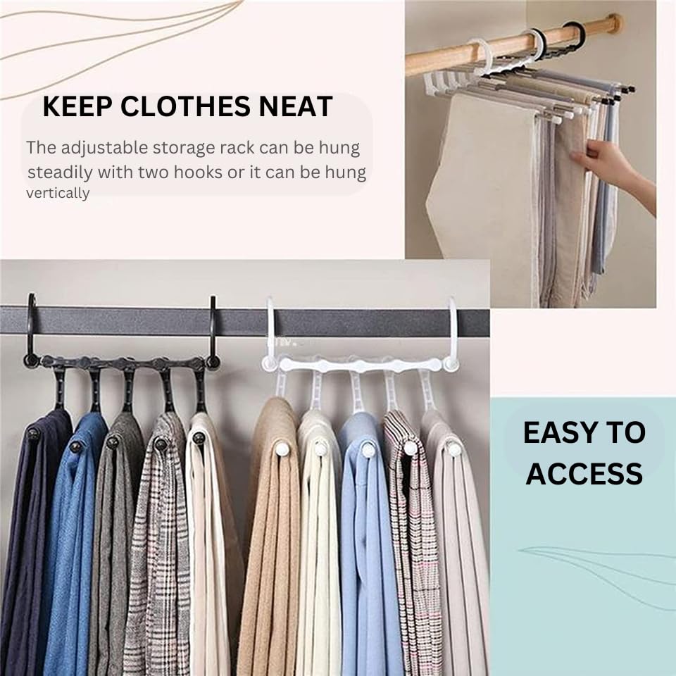 5-in-1 Foldable Space Saving Cloth Hanger