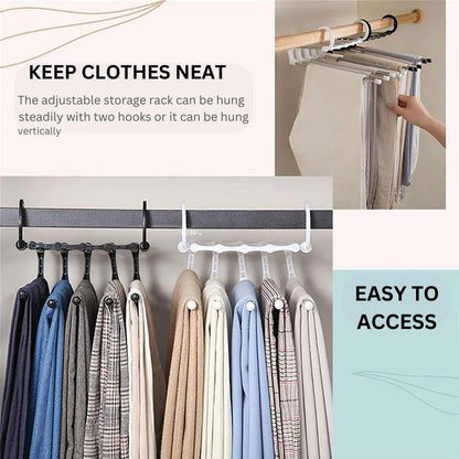 5-in-1 Foldable Space Saving Cloth Hanger