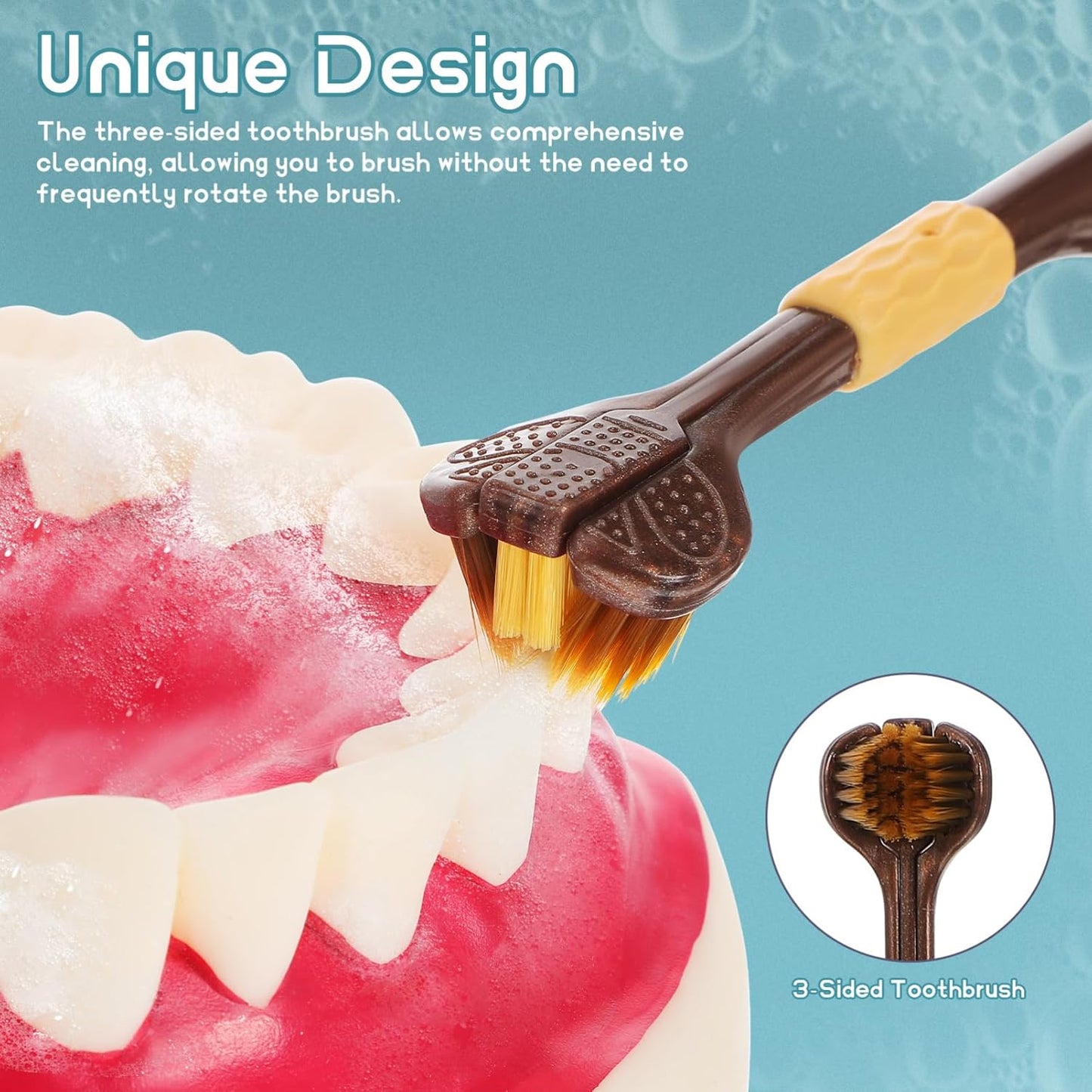 TriClean™ Nano 360° 3-Sided Toothbrush 🦷✨ (Buy 1 Get 1 Free🔥🔥)