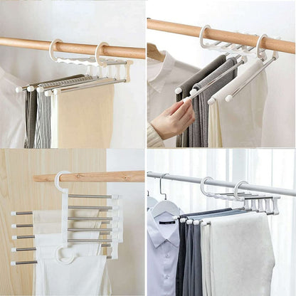 5-in-1 Foldable Space Saving Cloth Hanger
